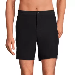 Men's Lands' End 7-inch Sunset Swim Shorts -Outdoor Clothing Sales 5028310 Black