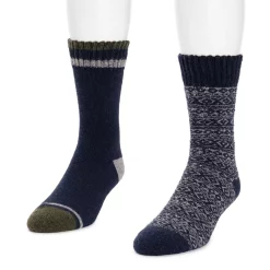 Men's MUK LUKS 2-pack Wool-Blend Boot Socks 10 Men's MUK LUKS 2-pack Wool-Blend Boot Socks -Outdoor Clothing Sales 5033836 Navy Grey