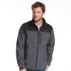 Big & Tall Eddie Bauer Point Vista Softshell Jacket -Outdoor Clothing Sales 5069811 Charcoal Heather Black