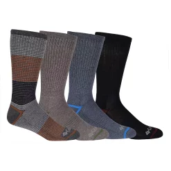Men's Columbia 4-pack Heather Ribbed Half-Cushioned Crew Socks -Outdoor Clothing Sales 5106325 Orange Stripe