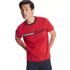 Men's Tommy Hilfiger Tino Logo Tee -Outdoor Clothing Sales 5109060 Burgundy