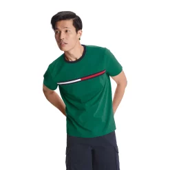 Men's Tommy Hilfiger Tino Logo Tee -Outdoor Clothing Sales 5109060 Emerald