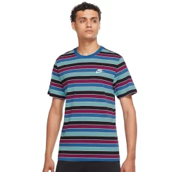Men's Nike Striped Novelty Tee -Outdoor Clothing Sales 5118579 Dark Marina Blue