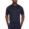 Men's Jack Nicklaus StayDri Regular-Fit Textured Solid Golf Polo -Outdoor Clothing Sales 5119927 Classic Navy