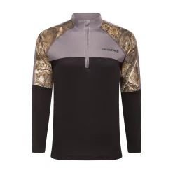 Men's Realtree Performance Edge Camo Quarter-Zip Pullover Top -Outdoor Clothing Sales 5126072 Black