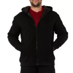 Men's Smith's Workwear Hooded Sherpa-Lined Thermal Jacket -Outdoor Clothing Sales 5156339 Black