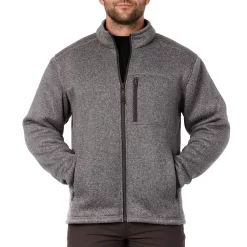 Men's Smith's Workwear Sherpa-Lined Sweater Fleece Jacket -Outdoor Clothing Sales 5156342 Heather Grey