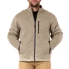 Men's Smith's Workwear Sherpa-Lined Sweater Fleece Jacket -Outdoor Clothing Sales 5156342 Oatmeal Heather