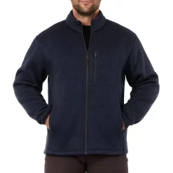 Men's Smith's Workwear Sherpa-Lined Sweater Fleece Jacket -Outdoor Clothing Sales 5156342 Slate Blue Heather