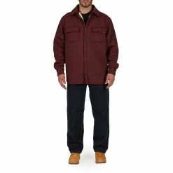 Men's Smith's Workwear Sherpa-Lined Heather Thermal Shirt Jacket -Outdoor Clothing Sales 5156347 ALT4