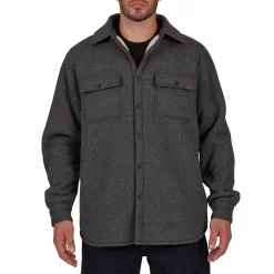 Men's Smith's Workwear Sherpa-Lined Heather Thermal Shirt Jacket -Outdoor Clothing Sales 5156347 Heather Charcoal