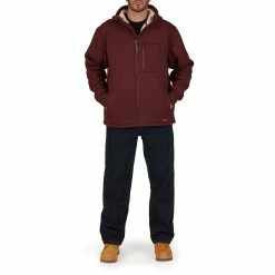 Men's Smith's Workwear Sherpa-Lined Hooded Thermal Shirt Jacket -Outdoor Clothing Sales 5156348 ALT4