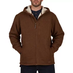 Men's Smith's Workwear Sherpa-Lined Hooded Thermal Shirt Jacket -Outdoor Clothing Sales 5156348 Heather Hazelnut