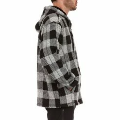 Men's Smith's Workwear Buffalo Plaid Sweater Fleece Hooded Jacket -Outdoor Clothing Sales 5156714 ALT2