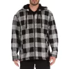 Men's Smith's Workwear Buffalo Plaid Sweater Fleece Hooded Jacket -Outdoor Clothing Sales 5156714 Heather Grey Black