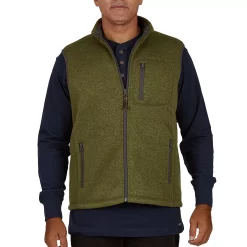 Men's Smith's Workwear Sherpa-Lined Sweater Fleece Vest -Outdoor Clothing Sales 5156715 Olive Heather