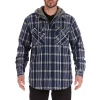 Men's Smith's Workwear Sherpa-Lined Hooded Flannel Shirt Jacket -Outdoor Clothing Sales 5156716 Steel Blue