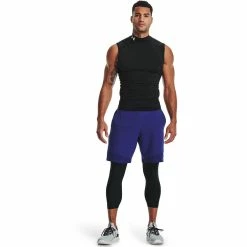 Men's Under Armour HeatGear® Three-Quarter Base Layer Leggings -Outdoor Clothing Sales 5157673 ALT2