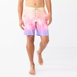 Men's Sonoma Goods For Life® E-Board Swim Trunks -Outdoor Clothing Sales 5162513 Palm Sunset