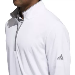 Men's adidas Regular-Fit Performance Quarter-Zip Golf Pullover Top -Outdoor Clothing Sales 5166670 ALT3