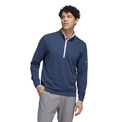 Men's adidas Regular-Fit Performance Quarter-Zip Golf Pullover Top -Outdoor Clothing Sales 5166670 Crew Navy