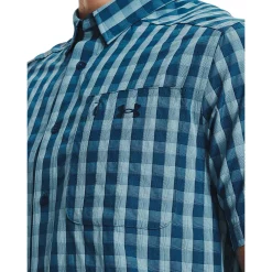 Men's Under Armour Tide Chaser 2.0 Regular-Fit Plaid Performance Button-Down Shirt -Outdoor Clothing Sales 5173783 ALT2