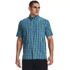 Men's Under Armour Tide Chaser 2.0 Regular-Fit Plaid Performance Button-Down Shirt -Outdoor Clothing Sales 5173783 Deep Sea