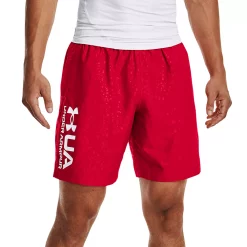 Men's Under Armour Woven Embossed Shorts -Outdoor Clothing Sales 5175810 Red White