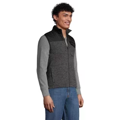 Men's Lands' End Hybrid Fleece Vest -Outdoor Clothing Sales 5177485 ALT2