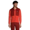 Men's Lands' End Grid Fleece Vest -Outdoor Clothing Sales 5177486 Orange Clay