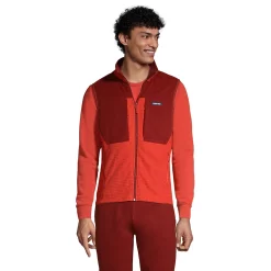 Men's Lands' End Grid Fleece Vest