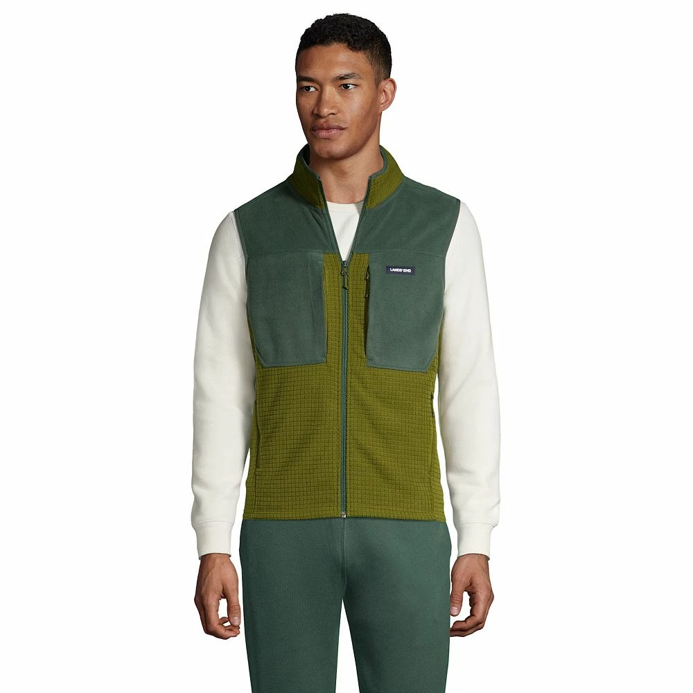 Men's Lands' End Grid Fleece Vest 4 Men's Lands' End Grid Fleece Vest - Image 2