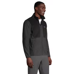 Men's Lands' End Full-Zip Grid Fleece Jacket 9 Men's Lands' End Full-Zip Grid Fleece Jacket -Outdoor Clothing Sales 5177487 ALT2