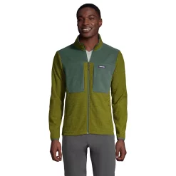 Men's Lands' End Full-Zip Grid Fleece Jacket 7 Men's Lands' End Full-Zip Grid Fleece Jacket -Outdoor Clothing Sales 5177487 Willow