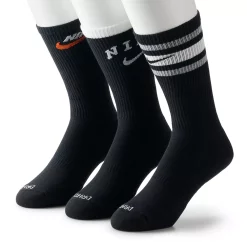 Men's Nike Everyday Plus Cushioned 3-Pack Crew Socks -Outdoor Clothing Sales 5182291 Black