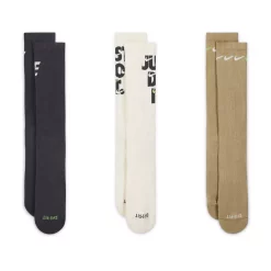 Men's Nike Everyday Plus Cushioned 3-Pack Crew Socks -Outdoor Clothing Sales 5182291 Olive White Gray