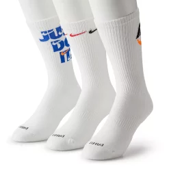 Men's Nike Everyday Plus Cushioned 3-Pack Crew Socks -Outdoor Clothing Sales 5182291 White