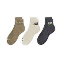 Men's Nike 3-pack Everyday Plus Cushion Ankle Training Socks -Outdoor Clothing Sales 5182339 Olive White Gray