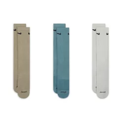 Men's Nike 3-pack Dri-FIT Everyday Plus Cushioned Training Crew Socks -Outdoor Clothing Sales 5183662 Olive Teal Silver