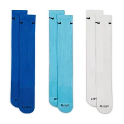 Men's Nike 3-pack Dri-FIT Everyday Plus Cushioned Training Crew Socks -Outdoor Clothing Sales 5183662 Royal Blue White