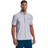 Men's Under Armour Drift Tide 2.0 Fitted Performance Button-Down Shirt -Outdoor Clothing Sales 5185858 Mod Gray