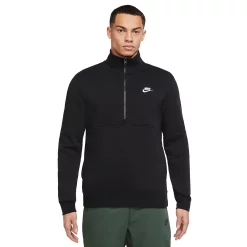 Men's Nike Club Quarter Zip Pullover -Outdoor Clothing Sales 5189538 Black