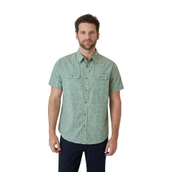 Men's Eddie Bauer Mountain Regular-Fit Performance Button-Down Shirt -Outdoor Clothing Sales 5190611 Green Floral