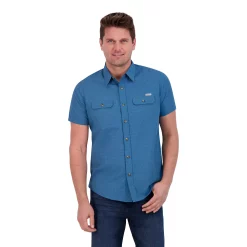 Men's Eddie Bauer Mountain Regular-Fit Performance Button-Down Shirt -Outdoor Clothing Sales 5190611 Harbor Mist
