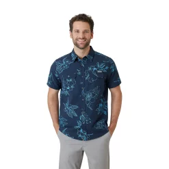 Men's Eddie Bauer Mountain Regular-Fit Performance Button-Down Shirt -Outdoor Clothing Sales 5190611 Storm Palm