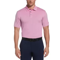 Men's Grand Slam Regular-Fit Birdseye Textured Performance Golf Polo -Outdoor Clothing Sales 5204803 Boudoir Red