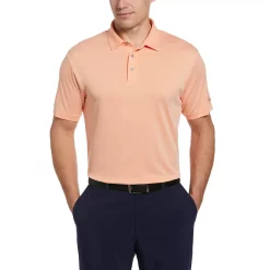 Men's Grand Slam Regular-Fit Birdseye Textured Performance Golf Polo -Outdoor Clothing Sales 5204803 Muskmelon