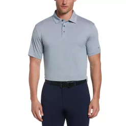 Men's Grand Slam Regular-Fit Birdseye Textured Performance Golf Polo -Outdoor Clothing Sales 5204803 Real Teal