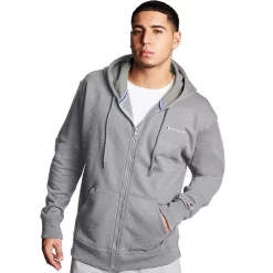 Men's Champion® Powerblend Fleece Full-Zip Hoodie 8 Men's Champion® Powerblend Fleece Full-Zip Hoodie -Outdoor Clothing Sales 5205444 Oxford Gray