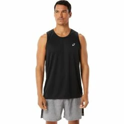 Men's ASICS Ready-Set Lyte Tank Top -Outdoor Clothing Sales 5206589 Performance Black